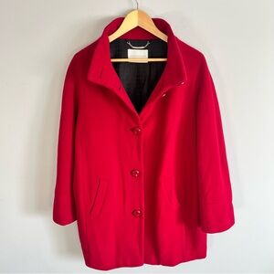 Chic Wool Cashmere Crimson  Pea Coat by Windsmoor